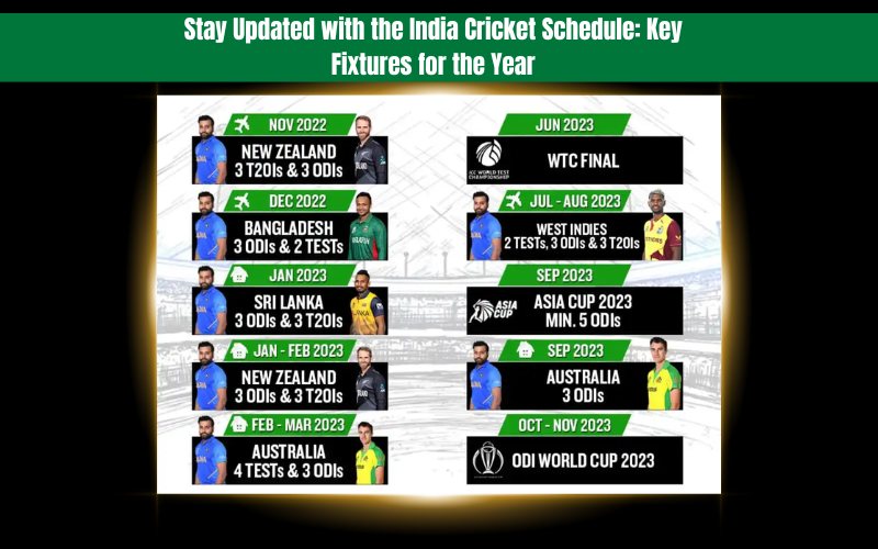 INDIA CRICKET SCHEDULE